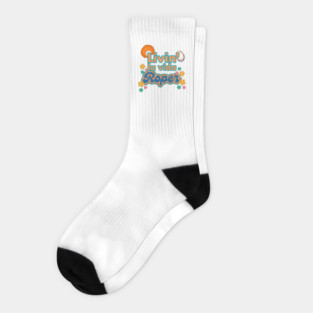 Livin La Vida Roper Retro Fun Quote Socks