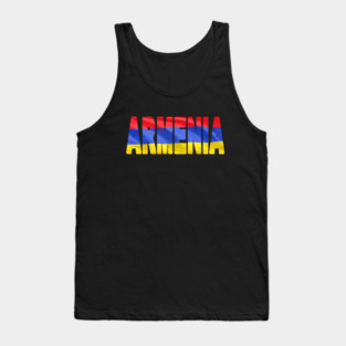 ARMENIA - Flag Flying in Wind cut to Letters Souvenir Sticker Shirt Tank Top