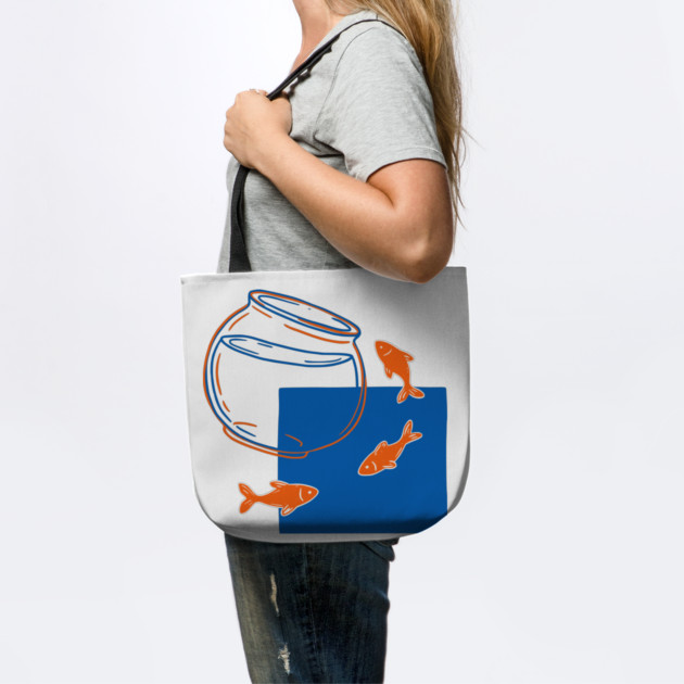 Fish Out of Water – Surreal Goldfish Displacement Art by Designed By Marty