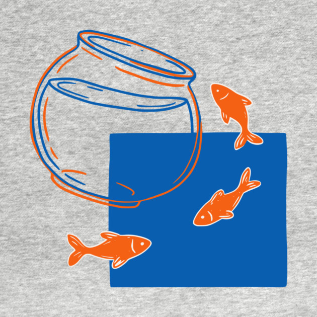 Fish Out of Water – Surreal Goldfish Displacement Art by Designed By Marty