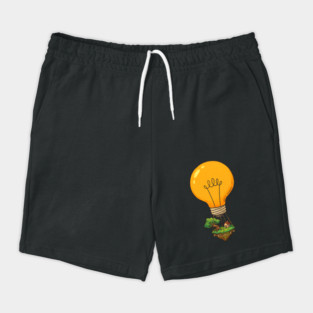 Floating Idea Island – Lightbulb Hot Air Home Shorts