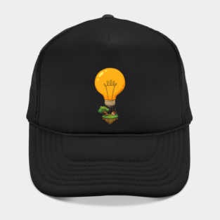 Floating Idea Island – Lightbulb Hot Air Home Hat