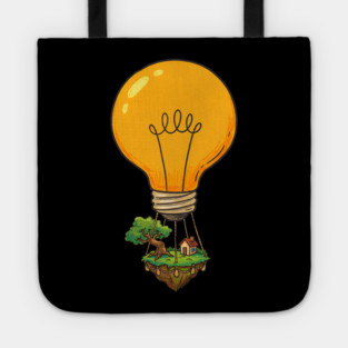 Floating Idea Island – Lightbulb Hot Air Home Tote