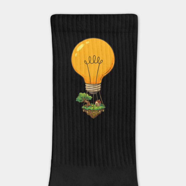 Floating Idea Island – Lightbulb Hot Air Home by Designed By Marty