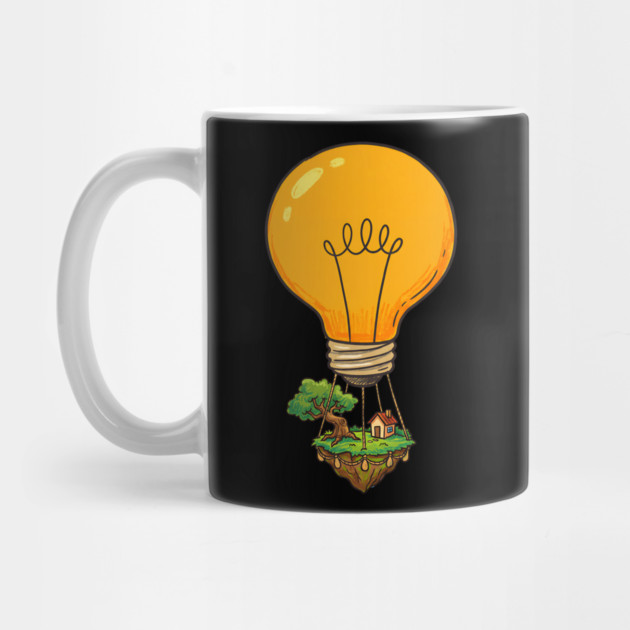 Floating Idea Island – Lightbulb Hot Air Home by Designed By Marty