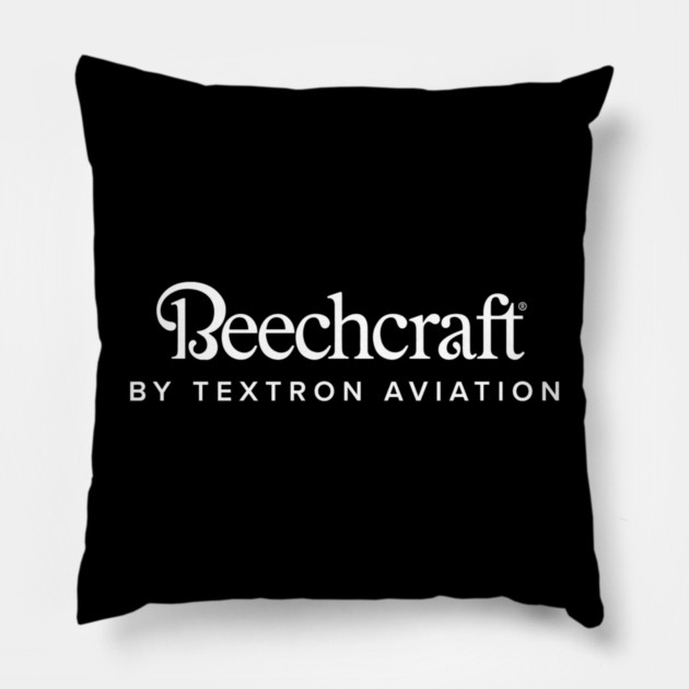 Funny Beechcraft Aircraft Aviation Pillow by James Bates