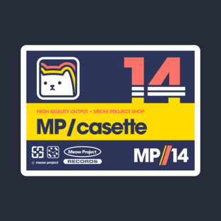 Navy and Yellow Retro Cat