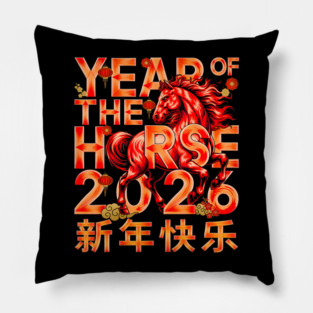 Year of The Horse 2026 Pillow