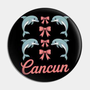 Cancun Mexico Dolphin Preppy Aesthetic Pin