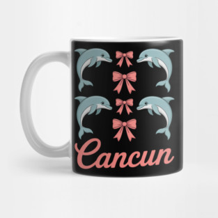 Cancun Mexico Dolphin Preppy Aesthetic Mug