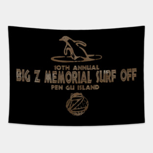 Big Z Memorial Surf Off - Pen Gu Island Vintage Surf Art Tapestry