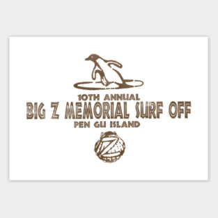 Big Z Memorial Surf Off - Pen Gu Island Vintage Surf Art Sticker