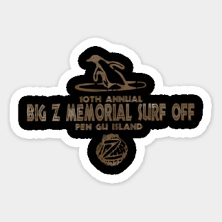 Big Z Memorial Surf Off - Pen Gu Island Vintage Surf Art Magnet