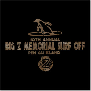 Big Z Memorial Surf Off - Pen Gu Island Vintage Surf Art Posters and Art