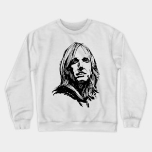 Classic Tom Petty Black And White Crewneck Sweatshirt