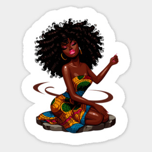 Afrocentric Woman Dancing Sticker