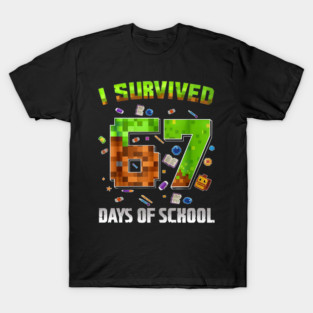 I Survived 67 Days of School Funny Pixel Gamer T-Shirt