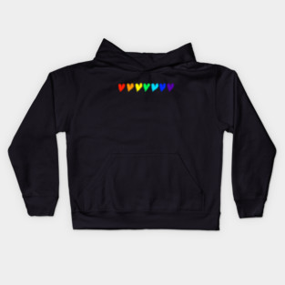 Rainbow Hearts of Love Kids Hoodie