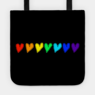 Rainbow Hearts of Love Tote