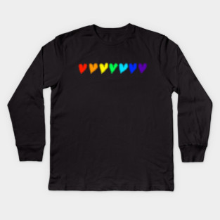 Rainbow Hearts of Love Kids Long Sleeve T-Shirt