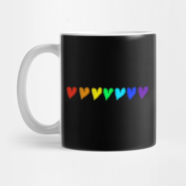 Rainbow Hearts of Love by Creatifly Graphic Tees