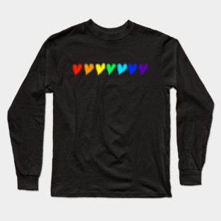 Rainbow Hearts of Love Long Sleeve T-Shirt