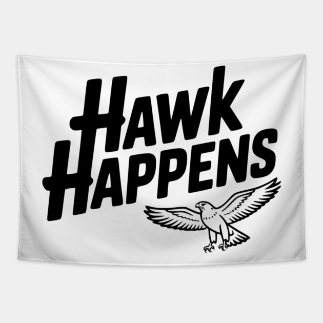 Hawk Happens Tapestry by Frank Ring