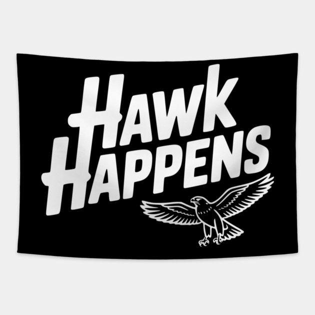 Hawk Happens Tapestry by Frank Ring