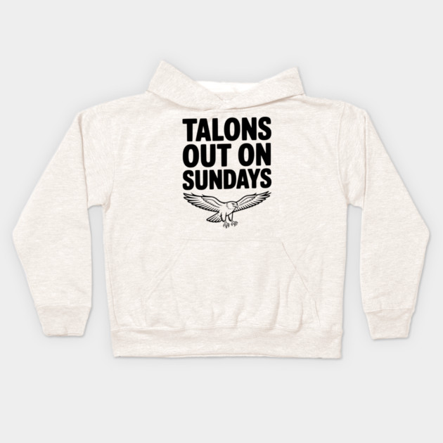 Talons Out on Sundays Kids Hoodie by Frank Ring