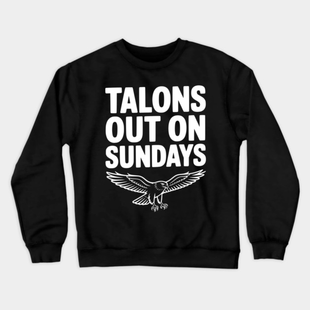 Talons Out on Sundays Crewneck Sweatshirt by Frank Ring