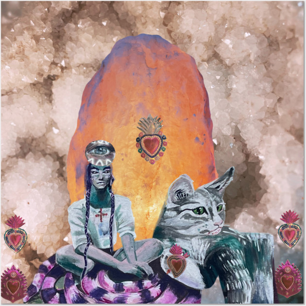 Sacred feline Wall Art by Sigridur Dögg's Store