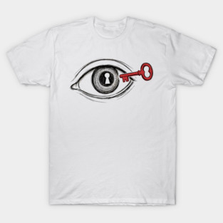 Keyhole Eye – Key to the Soul Surreal Art T-Shirt