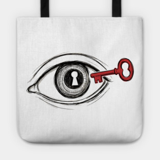 Keyhole Eye – Key to the Soul Surreal Art Tote