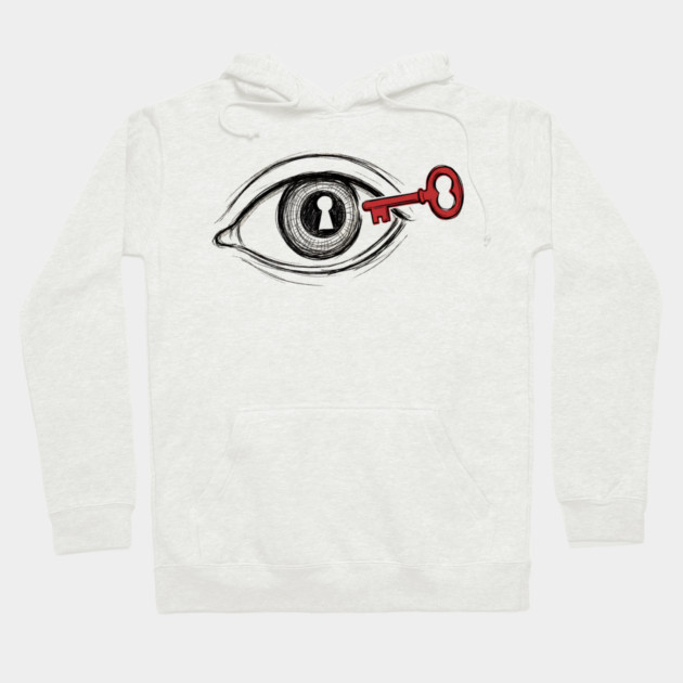Keyhole Eye – Key to the Soul Surreal Art Hoodie by Designed By Marty