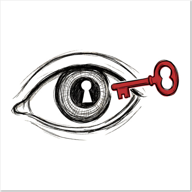 Keyhole Eye – Key to the Soul Surreal Art Wall Art by Designed By Marty