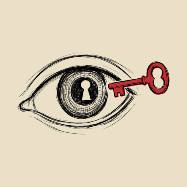 Keyhole Eye – Key to the Soul Surreal Art by Designed By Marty