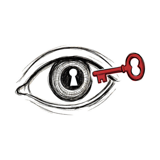 Keyhole Eye – Key to the Soul Surreal Art by Designed By Marty