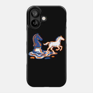Knight's Escape – Bold Line Chess Horse Art Phone Case