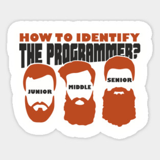 Software Dev Programmer Funny Beard Levels Magnet