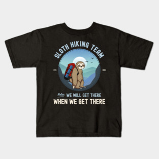 Sloth Hiking Sloth Hiking Team Kids T-Shirt