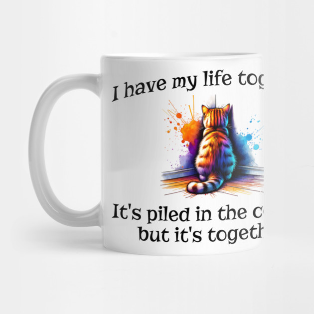 Funny Cat Hiding In the Corner: I Have My Life Together by Luxinda