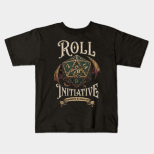 DnD Roll Initiative Vintage Kids T-Shirt