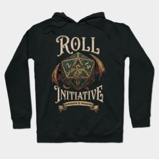 DnD Roll Initiative Vintage Hoodie