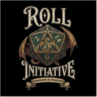 DnD Roll Initiative Vintage Posters and Art
