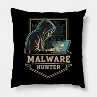 Malware Hunter Hacker Pillow