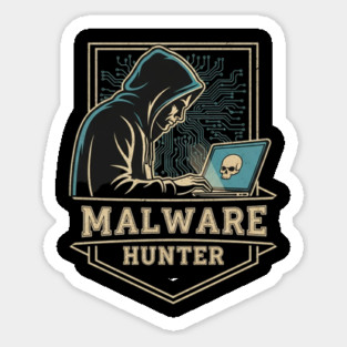 Malware Hunter Hacker Sticker