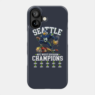 Seattle Football-NFC-West-Division-Champs 2025 Phone Case