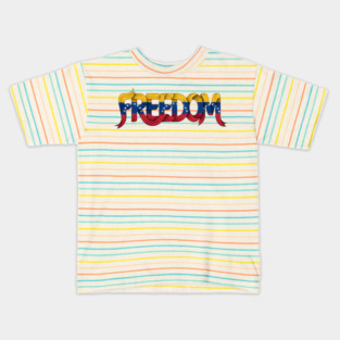 Venezuela Freedom 2026 - Liberdad Flag Typography Kids T-Shirt