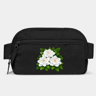 White Gardenia Flowers with Green Leaves Bag