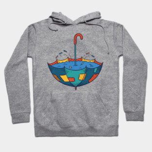 Umbrella Aquarium – Cozy Rainy Day Fish Shelter Hoodie